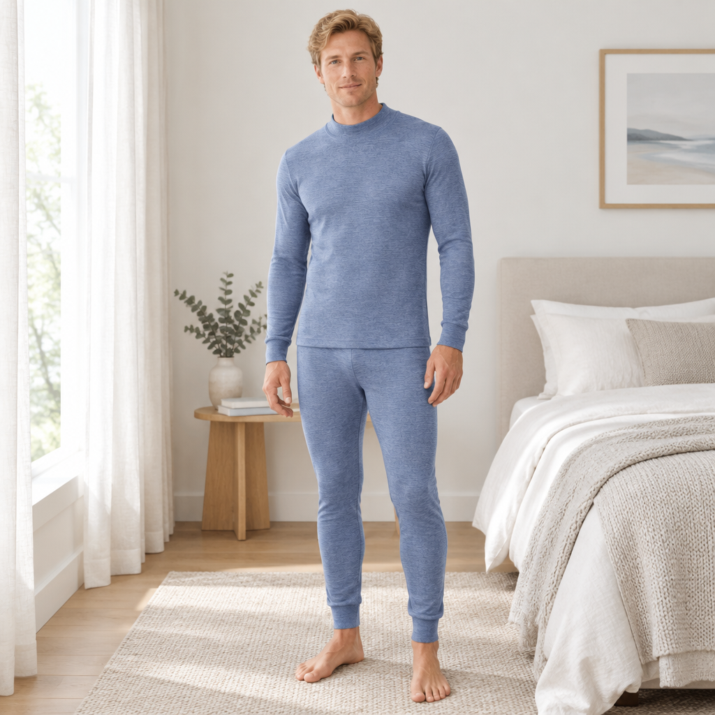 Cozy Cashmere Thermal Couples Set for Autumn & Winter Comfort
