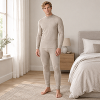 Cozy Cashmere Thermal Couples Set for Autumn & Winter Comfort