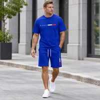 Men's Summer Tracksuit Set - 2-Piece Short Sleeve O-Neck Running Suit Plus Size T-shirt