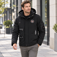 Winter heren outdoor winddichte warme reisjas met capuchon, casual modieuze sportwaterdichte klim- en trekjas herenmantel