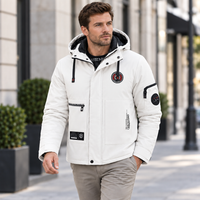 Winter heren outdoor winddichte warme reisjas met capuchon, casual modieuze sportwaterdichte klim- en trekjas herenmantel
