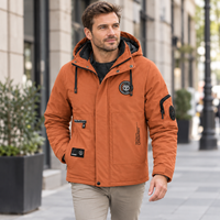 Winter heren outdoor winddichte warme reisjas met capuchon, casual modieuze sportwaterdichte klim- en trekjas herenmantel