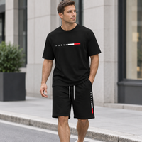 Men's Summer Tracksuit Set - 2-Piece Short Sleeve O-Neck Running Suit Plus Size T-shirt