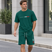 Men's Summer Tracksuit Set - 2-Piece Short Sleeve O-Neck Running Suit Plus Size T-shirt