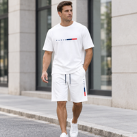 Men's Summer Tracksuit Set - 2-Piece Short Sleeve O-Neck Running Suit Plus Size T-shirt