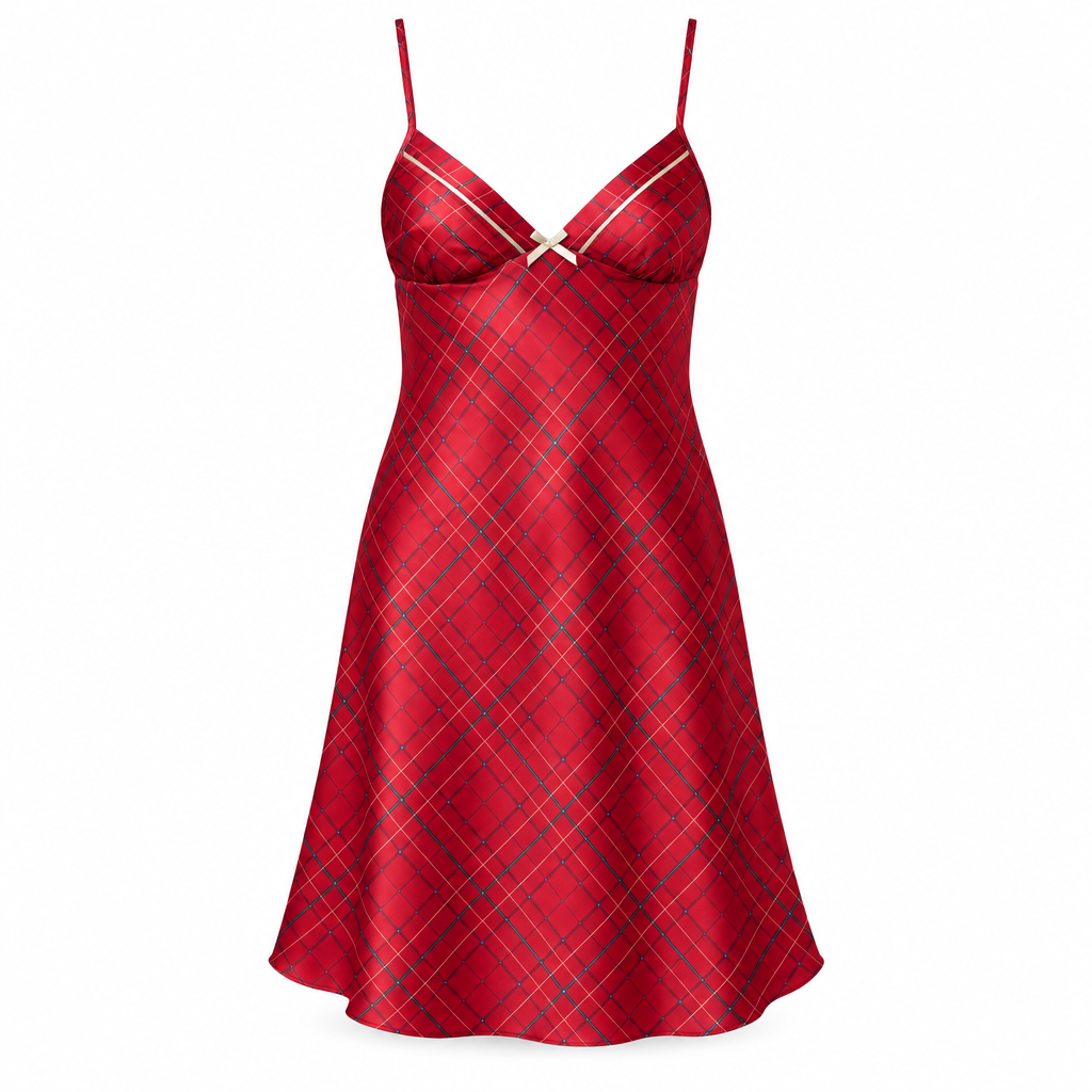 Ladies Satin Chemise Size 8 to 20 in Petit Fleur Print with Faggotting Trim