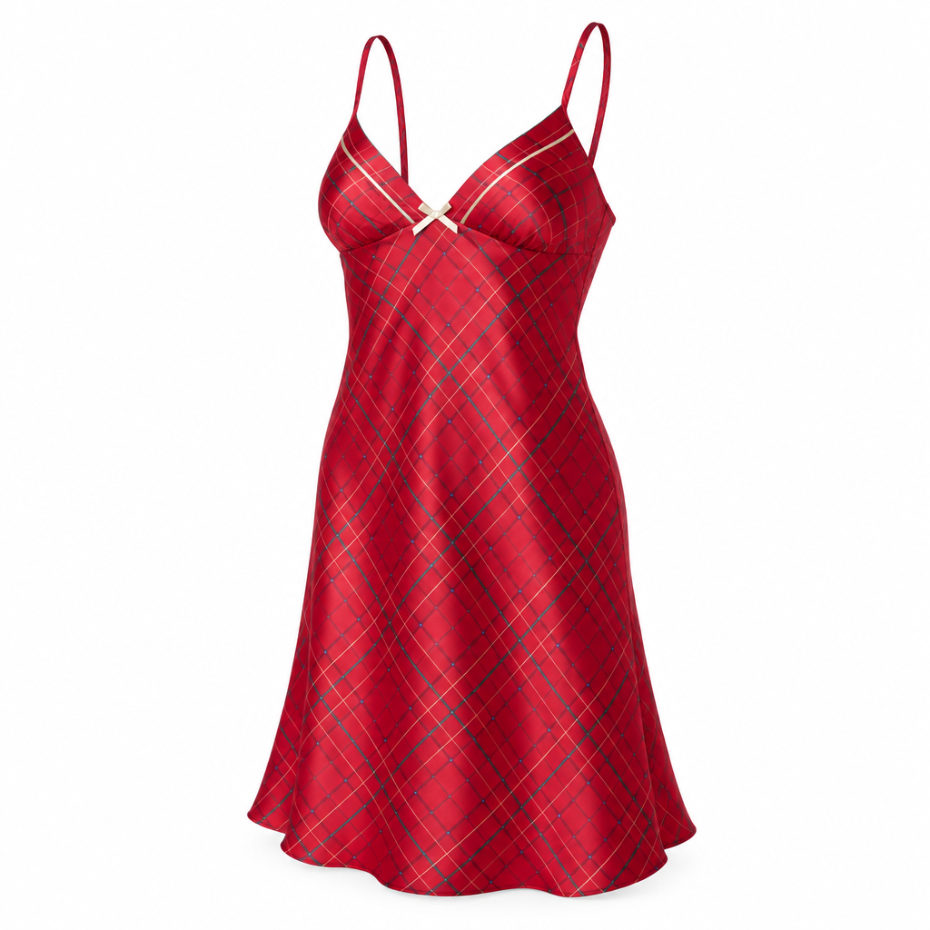 Ladies Satin Chemise Size 8 to 20 in Petit Fleur Print with Faggotting Trim