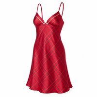 Ladies Satin Chemise Size 8 to 20 in Petit Fleur Print with Faggotting Trim
