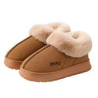 Winter Warm Plush Cotton Slippers for Cozy Comfort