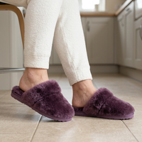 Cozy Sheepskin Winter Slippers for Women - Warm Indoor Fur Wool Slip-Ons