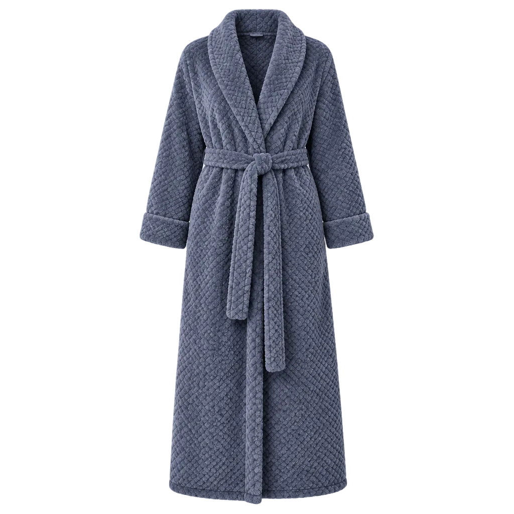 Men's Plus Size Winter Bathrobe - Ultra-Soft Coral Fleece Luxury for Cozy Comfort