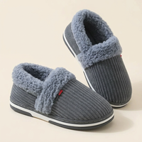 Men’s Plush Winter Slippers – Soft, Warm Indoor Shoes with Non-Slip Rubber Soles
