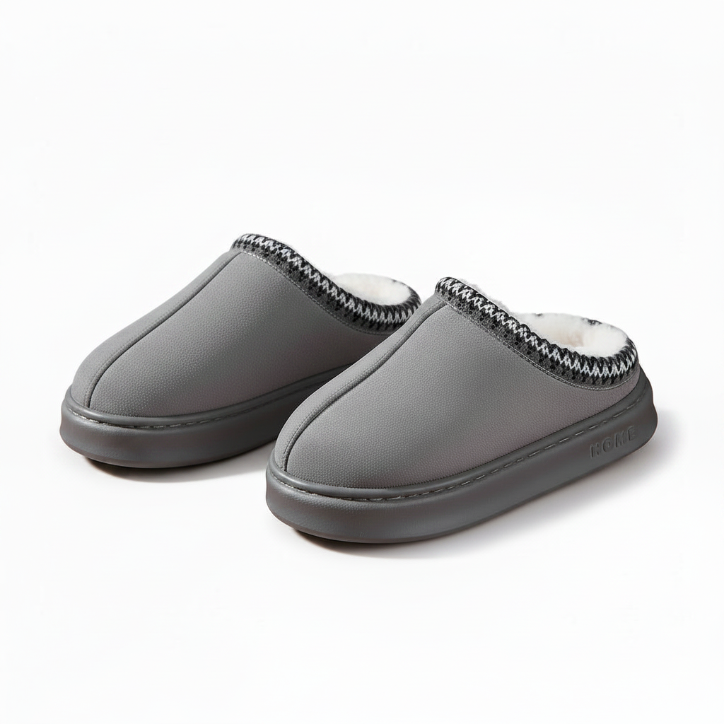 Men's Faux Suede Home Slippers - Comfortable & Stylish Indoor Footwear