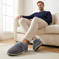 Men’s Plush Winter Slippers – Soft, Warm Indoor Shoes with Non-Slip Rubber Soles