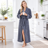 Men's Plus Size Winter Bathrobe - Ultra-Soft Coral Fleece Luxury for Cozy Comfort