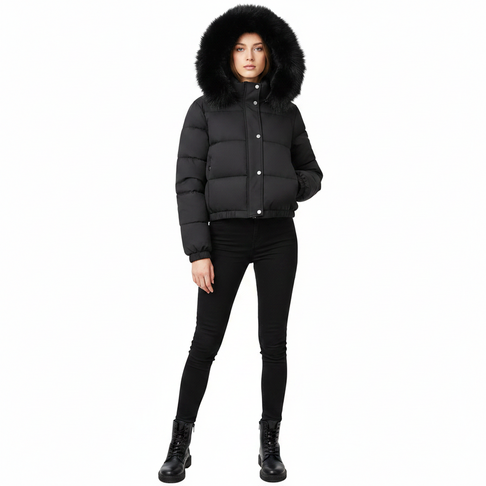 Elevate Your Style with Our Women's Cropped Padded Coat