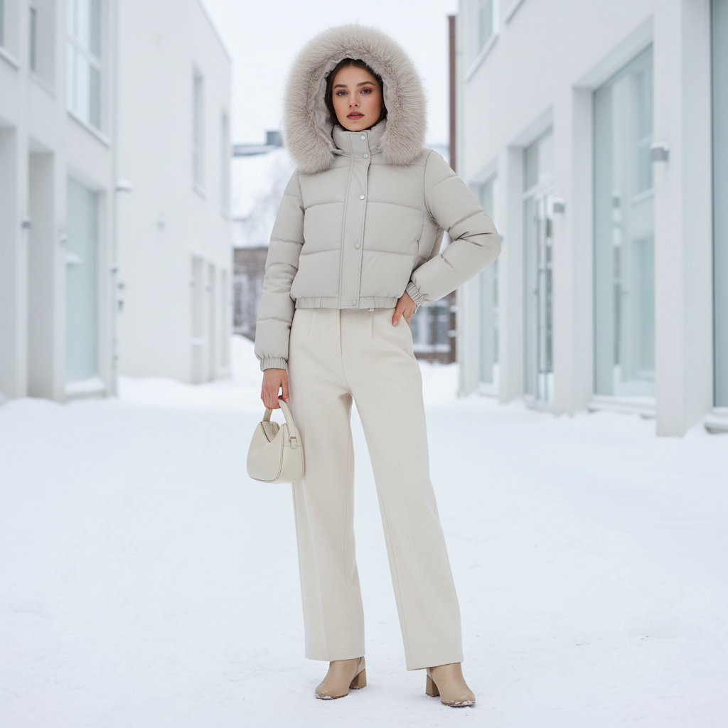 Elevate Your Style with Our Women's Cropped Padded Coat