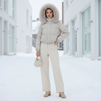 Elevate Your Style with Our Women's Cropped Padded Coat