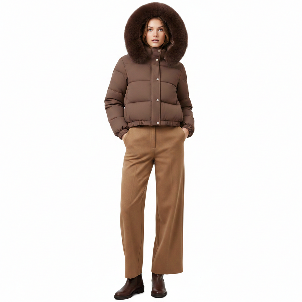 Elevate Your Style with Our Women's Cropped Padded Coat