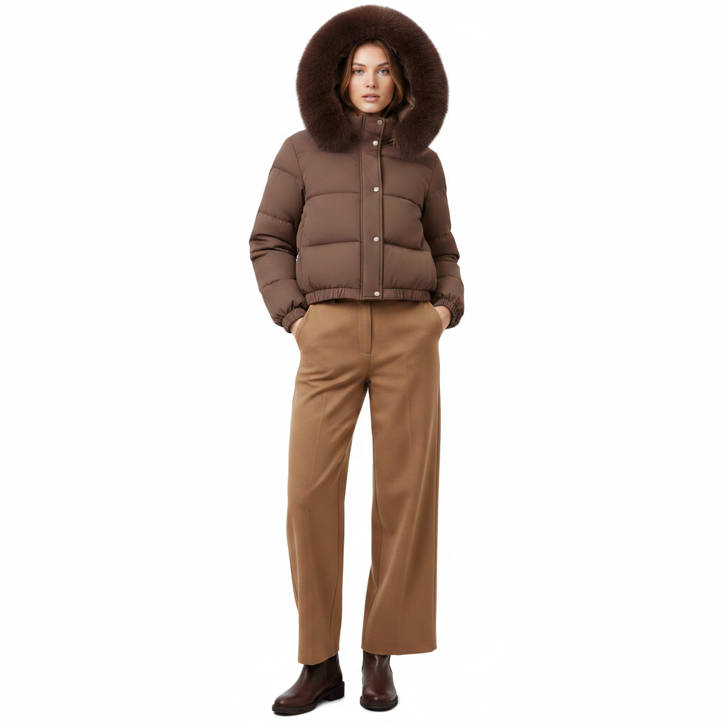 Elevate Your Style with Our Women's Cropped Padded Coat