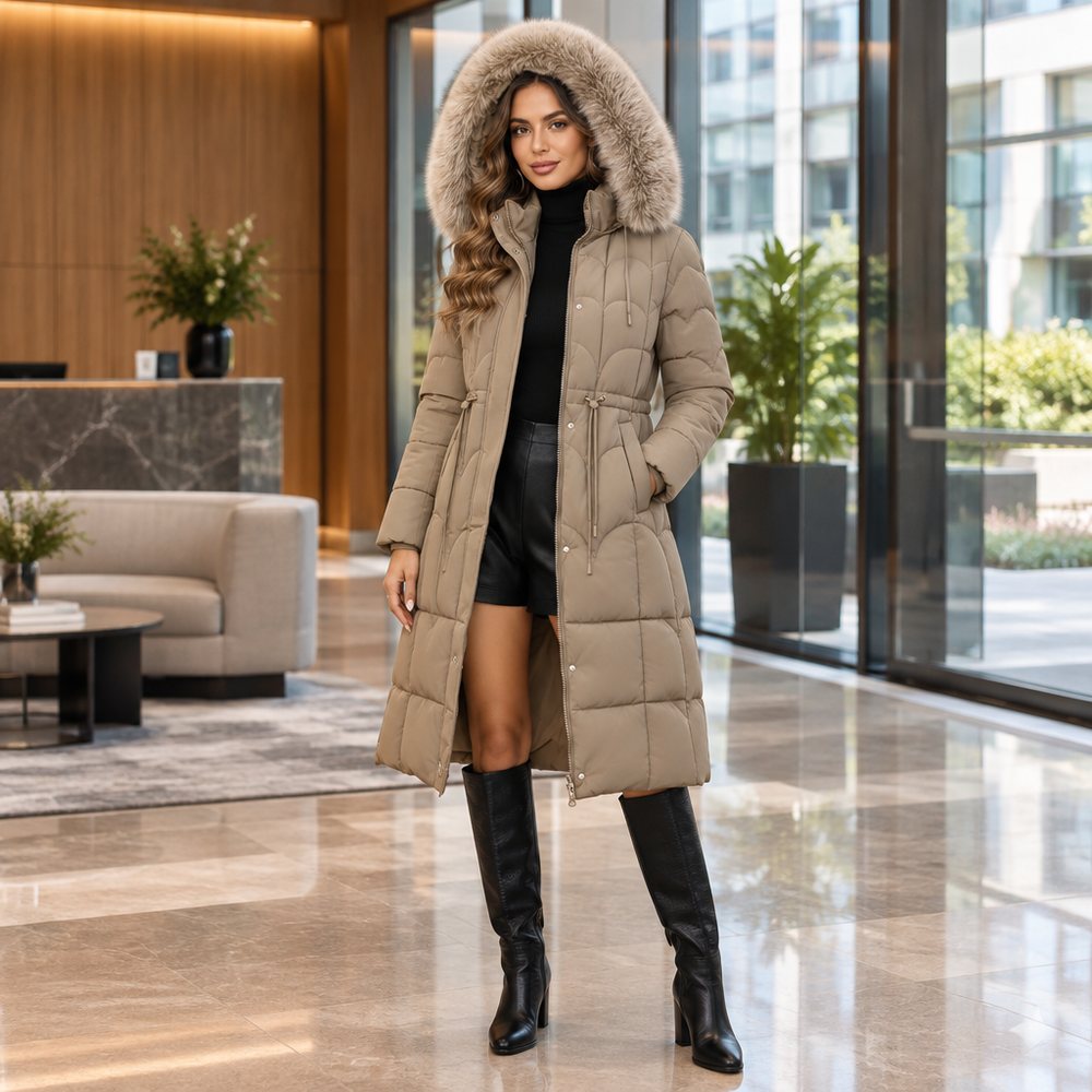 Stay Cozy and Stylish in Our Cotton-Padded Coat for Women