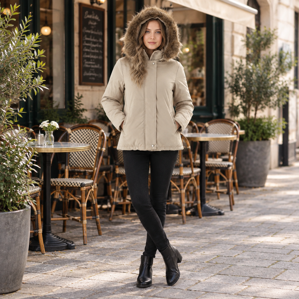 Stay Cozy and Chic with Our Thickened Fur Collar Jacket