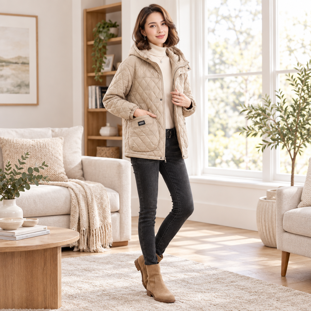 Elevate Your Winter Style with Our Women's Winter Quilted Jacket