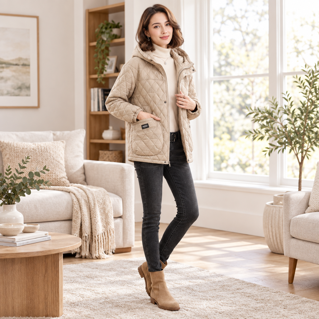 Elevate Your Winter Style with Our Women's Winter Quilted Jacket