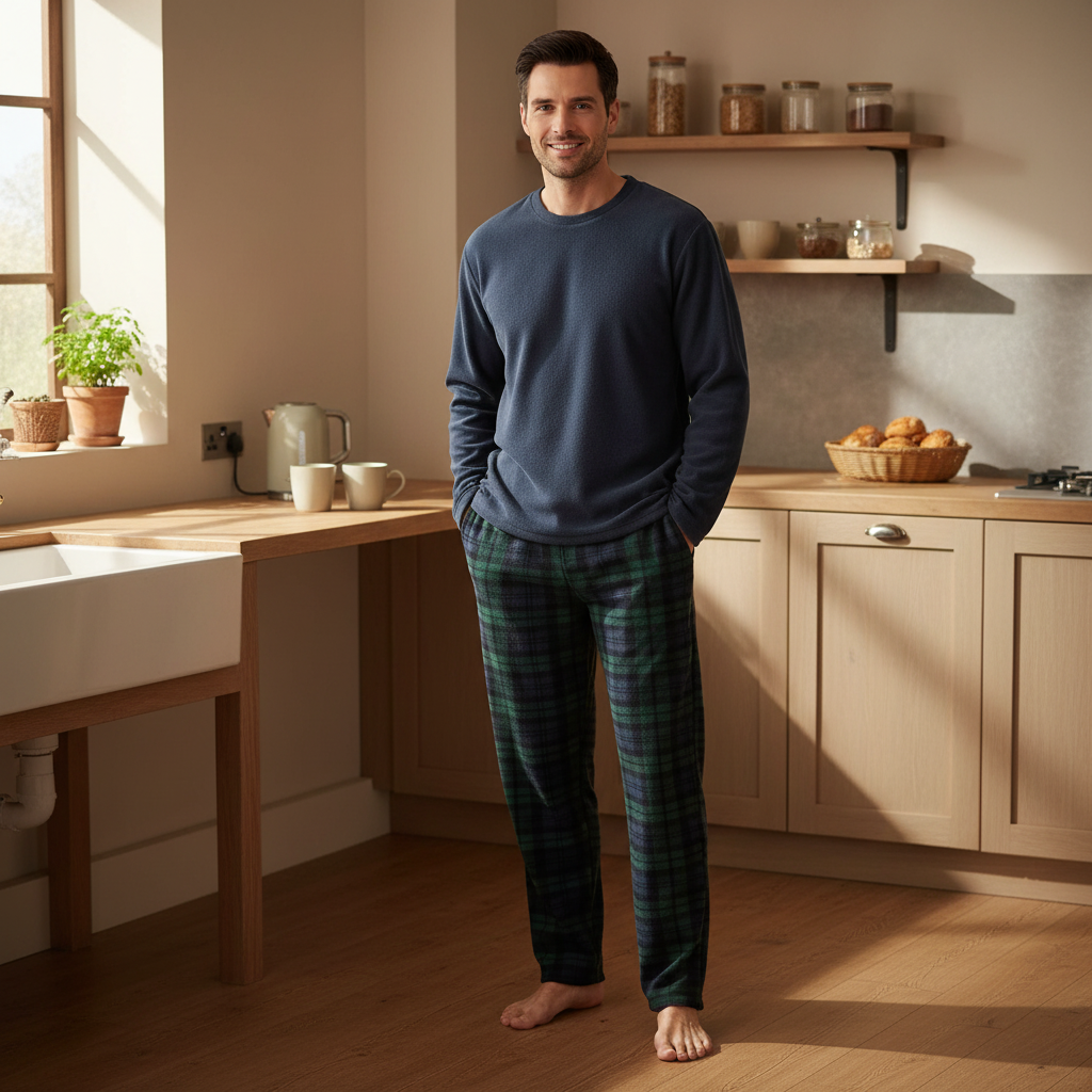 Green Long-Sleeve Fleece Pyjama Sets for Ultimate Comfort and Style