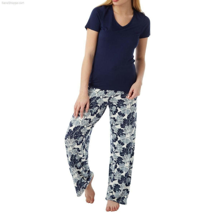 Ladies Nigella Print Viscose Elastane Long Pyjama Set - SaneShoppe