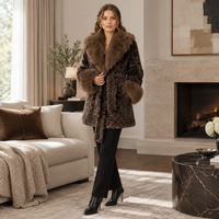 Elevate Your Style with Our Luxe Faux Fur Leopard-Print Coat