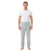 Men's Cotton Pyjama Pants with Pockets and Elastic Waist in Large Size