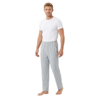 Men's Cotton Pyjama Pants with Pockets and Elastic Waist in Large Size