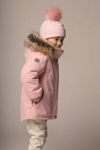 Light Pink Merino Wool Pom-Pom Balaclava