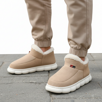 Bebealy Winter Men Slippers - Cozy and Stylish Indoor-Outdoor House Shoes