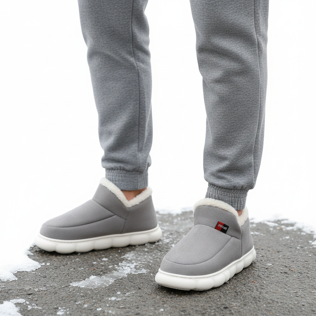 Bebealy Winter Men Slippers - Cozy and Stylish Indoor-Outdoor House Shoes