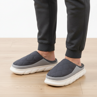 Bebealy Winter Men Slippers - Cozy and Stylish Indoor-Outdoor House Shoes