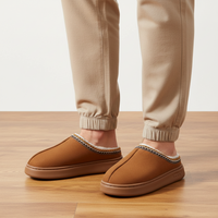 Men's Faux Suede Home Slippers - Comfortable & Stylish Indoor Footwear
