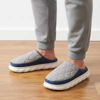 Bebealy Winter Men Slippers - Cozy and Stylish Indoor-Outdoor House Shoes