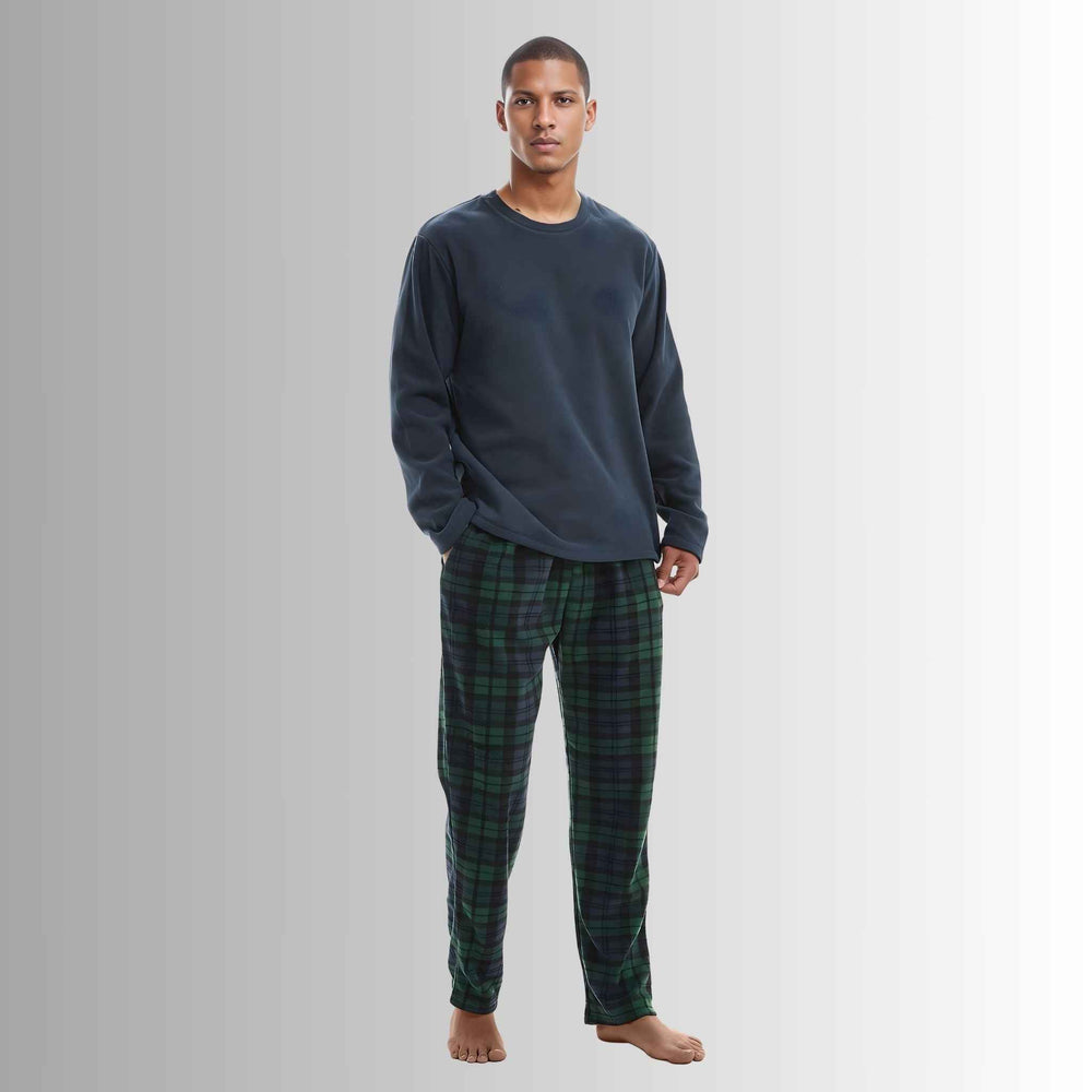 Green Long-Sleeve Fleece Pyjama Sets for Ultimate Comfort and Style