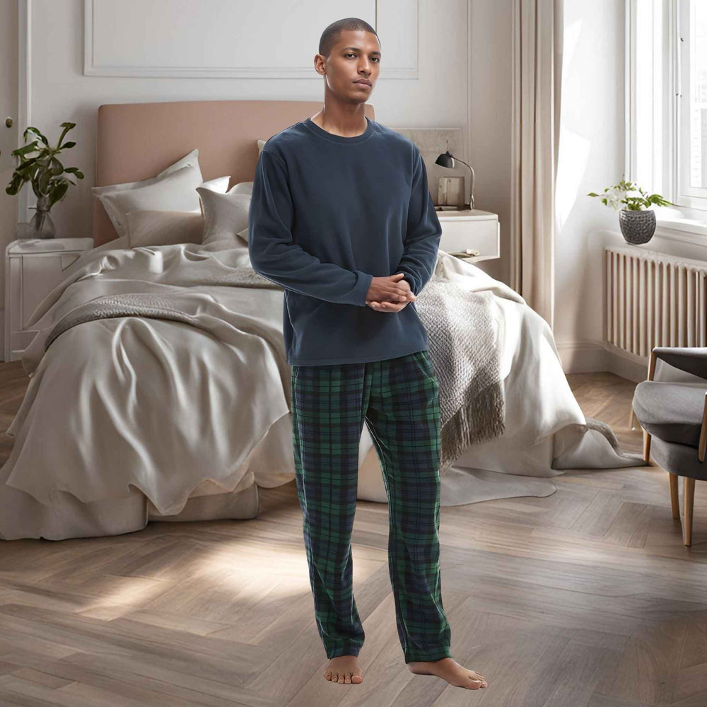 Green Long-Sleeve Fleece Pyjama Sets for Ultimate Comfort and Style
