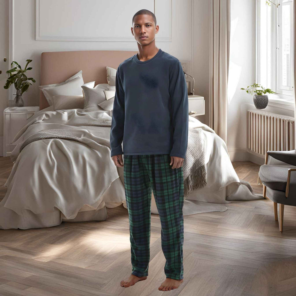 Green Long-Sleeve Fleece Pyjama Sets for Ultimate Comfort and Style