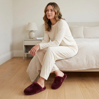 Women's Wool Slippers with Soft Shearling Lining for Cozy Winter Comfort