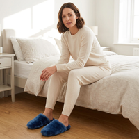 Women's Wool Slippers with Soft Shearling Lining for Cozy Winter Comfort