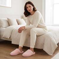 Women's Wool Slippers with Soft Shearling Lining for Cozy Winter Comfort