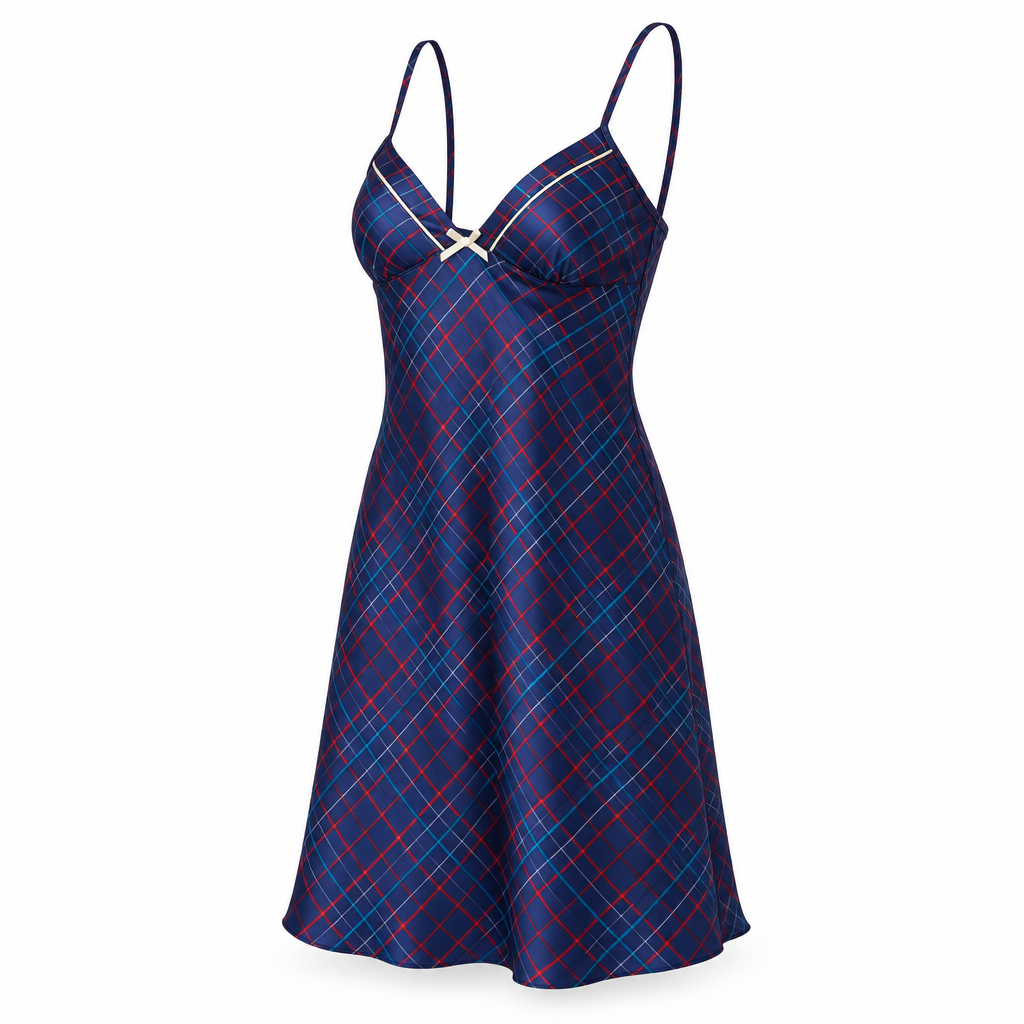 Ladies Satin Chemise Size 8 to 20 in Petit Fleur Print with Faggotting Trim