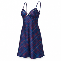 Ladies Satin Chemise Size 8 to 20 in Petit Fleur Print with Faggotting Trim
