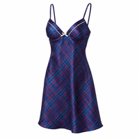 Ladies Satin Chemise Size 8 to 20 in Petit Fleur Print with Faggotting Trim