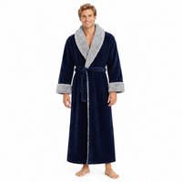 Men's Plus Size Winter Bathrobe - Ultra-Soft Coral Fleece Luxury for Cozy Comfort
