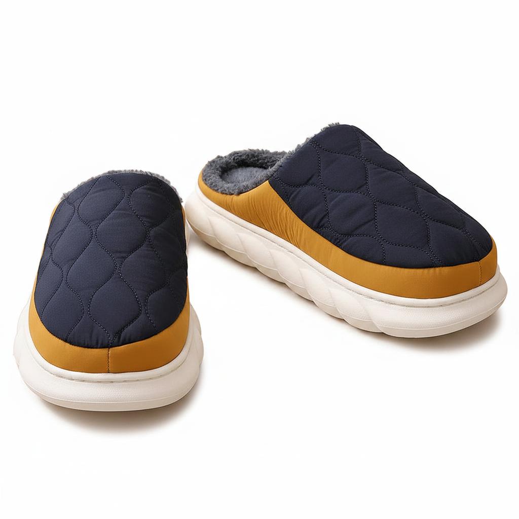 Bebealy Winter Men Slippers - Cozy and Stylish Indoor-Outdoor House Shoes